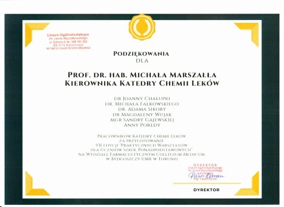 Podziękowania za organizację VII edycji w. Kliknij, aby powiększyć zdjęcie.